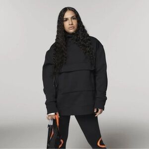 Adidas x Stella McCartney Black Pullover Oversized Hoodie Sweatshirt size M